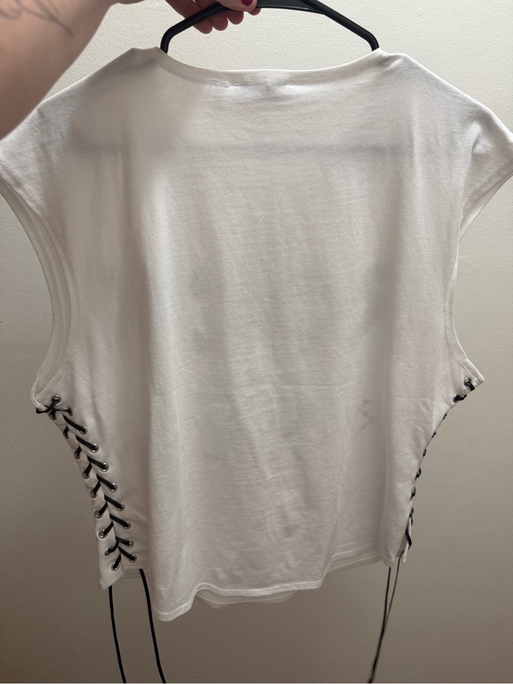 STELLA MCCARTNEY X H&M Rock Royalty Lace-Up Studded Top NWT - Picture 2 of 5